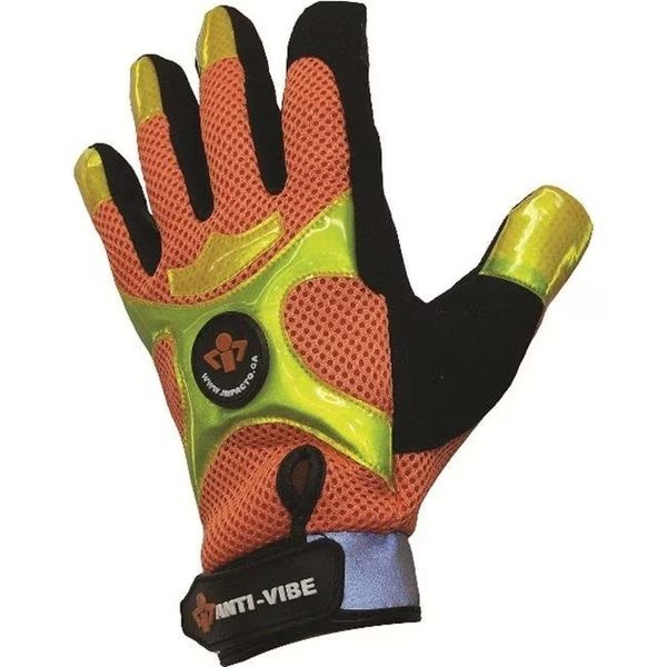IMPACTO BGHIVIS30 Anti-Vibration High Visibility Mechanics Air Glove - Medium, Impacto, Mfr#: BGHIVIS30